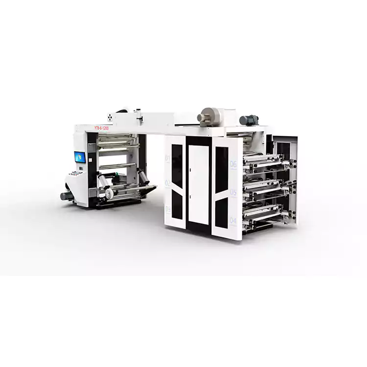 ເຄື່ອງພິມ Flexographic ຄວາມໄວສູງຫຼາຍສີຖົງພາດສະຕິກ stack ປະເພດເຄື່ອງພິມ